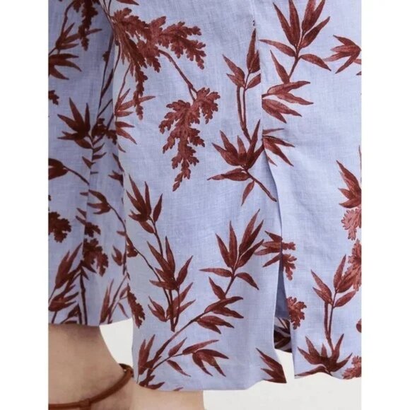 Hatch Maternity Noa Jumpsuit 100% Linen Heron Print Boho Floral Wide Leg Nursing - Picture 3 of 15